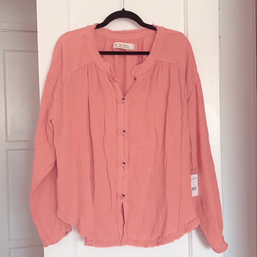 Free People Button Down Tunic